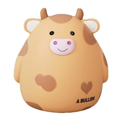 Coin Bank Piggy Bank Animal Money Pot Cows Coin Bank Money Saving Box for Kids Gift Toys Home Desk Ornaments Decor for Boys and Girls (Color : White)