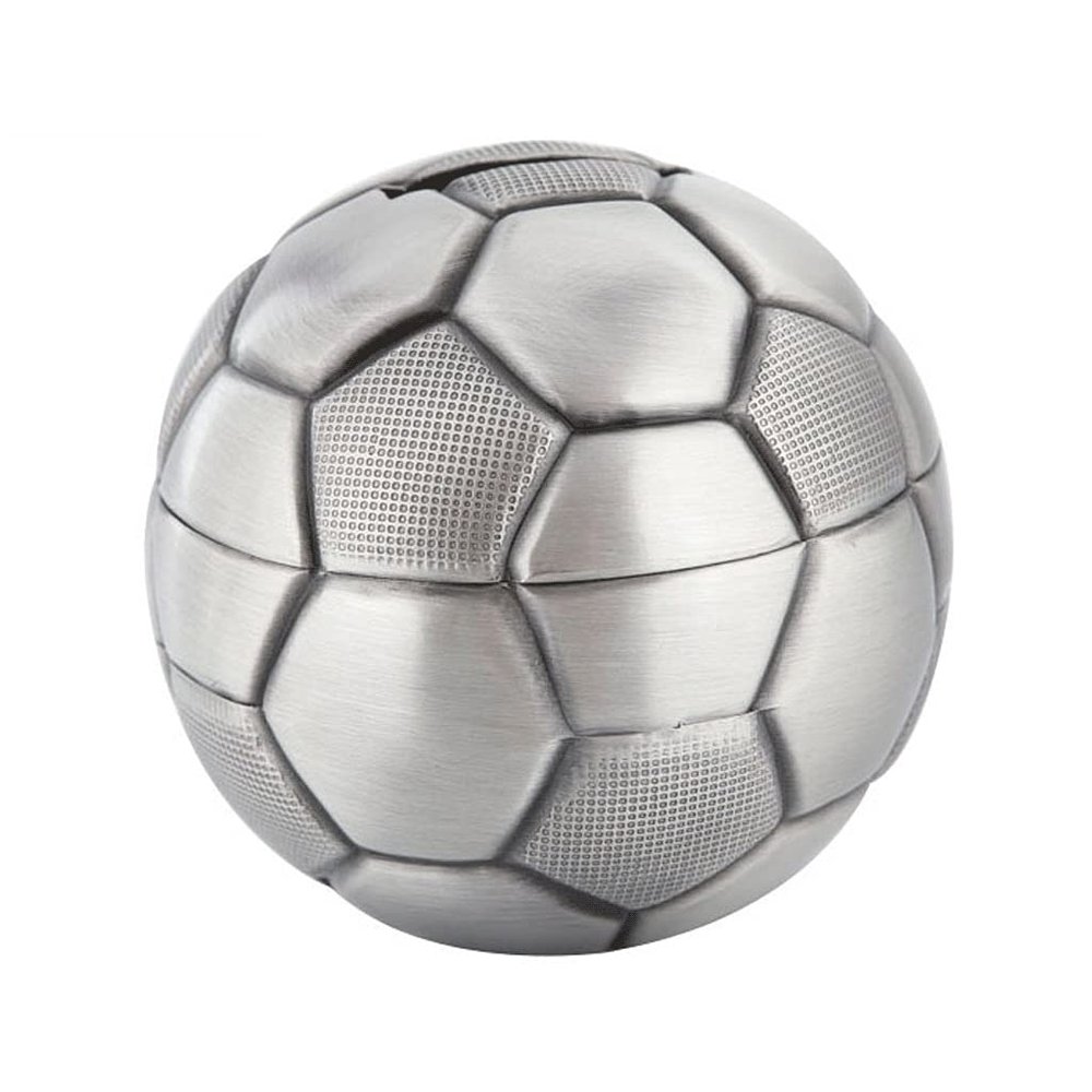KKNH Coin Bank Metal Soccer Ball Piggy Bank for Kidswith Money Box Coin Saving Pot Money Box Home Decor GiftChristmas and New Year Gifts for Boys and Girls