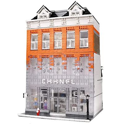 General Jim's Crystal Palace City Modular Building Blocks MOC 2 Floor Shopping Store 3804 Piece Building Blocks Bricks House Toy Building Set with All Accessories Shown for All Building Levels