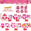 chiazllta 30 PCS Valentine's Day Craft Kits DIY Owl Craft for Valentine's Heart Craft Make Your Own Owl Bulk Set for Home Game Activities view 2