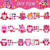 chiazllta 30 PCS Valentine's Day Craft Kits DIY Owl Craft for Valentine's Heart Craft Make Your Own Owl Bulk Set for Home Game Activities view 3