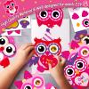 chiazllta 30 PCS Valentine's Day Craft Kits DIY Owl Craft for Valentine's Heart Craft Make Your Own Owl Bulk Set for Home Game Activities view 4