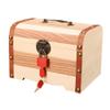 KKNH Coin Bank Solid Wood Children's Piggy Bank Large Capacity with Brass Lock Storage Box Adult Money Box for Christmas and New Year Gifts for Boys and Girls (Size : L 20cm) view 1