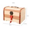 KKNH Coin Bank Solid Wood Children's Piggy Bank Large Capacity with Brass Lock Storage Box Adult Money Box for Christmas and New Year Gifts for Boys and Girls (Size : L 20cm) view 2