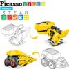 PicassoTiles Dinosaur Robot Solar Powered STEM Unique Transformation Renewable Sun Energy Educational Learning Engineering Building Toy 3-in-1 Science Experiment Kit Model Boys Girls Ages 8+ view 2