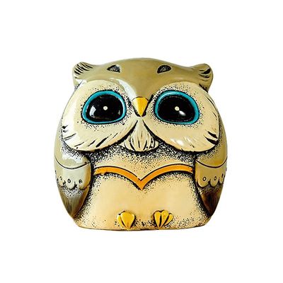 Coin Bank Owl Piggy Bank Decorative Coin Piggy Bank Money Box Savings Owl Family Decorative Keepsake Adorable Kids Room Decor Gift for Boys and Girls
