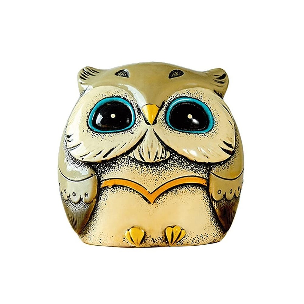 Coin Bank Owl Piggy Bank Decorative Coin Piggy Bank Money Box Savings Owl Family Decorative Keepsake Adorable Kids Room Decor Gift for Boys and Girls