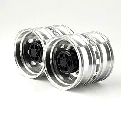 Metal Rear Wheels Hubs for 1/14 Lesu Rc Tractors DIY Construction Trucks