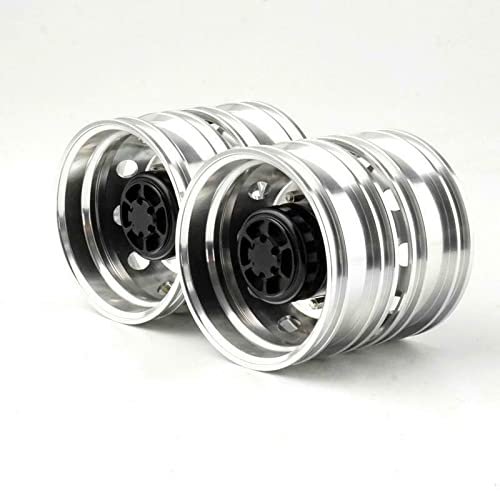 Metal Rear Wheels Hubs for 1/14 Lesu Rc Tractors DIY Construction Trucks