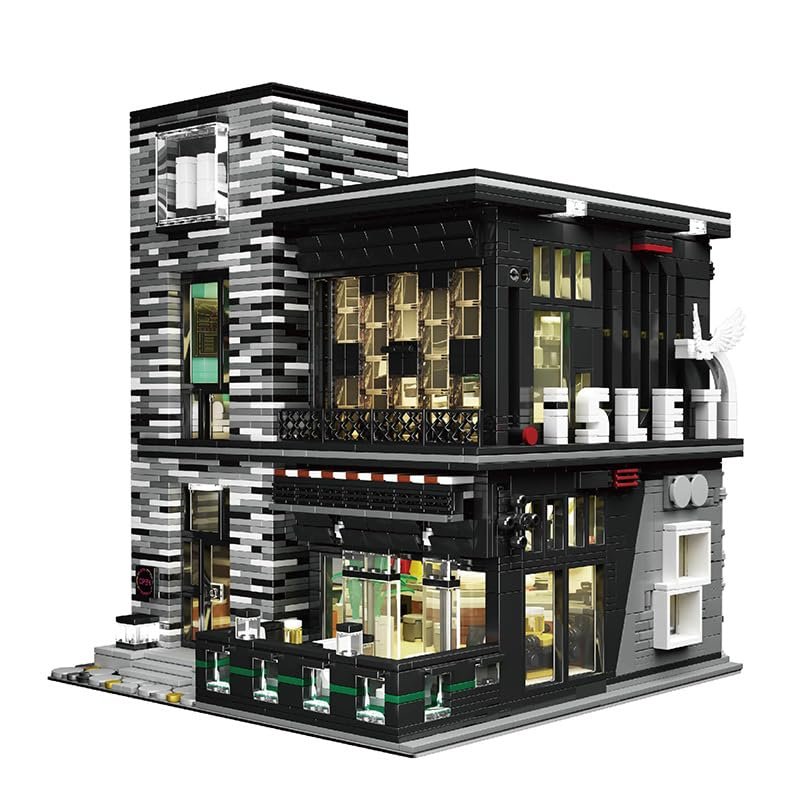 General Jim's Pub and Restaurant City Modular Building Blocks Toy Bricks Set Two Level Amazingly Detailed Building Bricks MOC Toy Set - for Teens and Adults