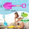 16" Jumbo Beach Sand Shovels Toys for Kids, Pink Gardening Tool Kits, Sturdy Long Wooden Spade for Sand Snow Digging, ABS Plastic Scoops Gift for Summer Winter Camping Backyard Planting (3PCS) view 3