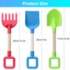 Jumbo Beach Shovels Rake Spade Toys Set for Kids, 16" Long Wooden Handle ABS Plastic Sand Scoop, Planting Summer Winter Gift for Mud Sand Snow Digging, Backyard Gardening Tool Accessories, 3 Pack view 2
