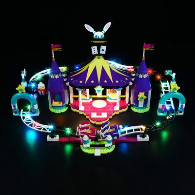 Brick Shine Light Kit for Friends Magical Funfair Roller Coaster 41685(Model Set is not Included) (Classic)