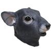 HENGYUTOYMASK Mouse Latex Animal Mask Mice Full Head Masquerade Cosplay Mask Carnival Party Fancy Dress Rat Mask (Black Mouse Mask) view 1