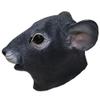 HENGYUTOYMASK Mouse Latex Animal Mask Mice Full Head Masquerade Cosplay Mask Carnival Party Fancy Dress Rat Mask (Black Mouse Mask) view 2