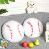 Jetec 2 Pcs Baseball Plush Pillow 14" Cute Baseball Room Decor Sport Theme Throw Pillow Fluffy Round Cushion for Home Bedroom Room Decoration view 1