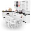 Dollhouse Kitchen Set Miniature Furniture of Dining Room Kitchen Kit 1/12 Scale Wooden Dollhouse Accessories (Style B) view 4