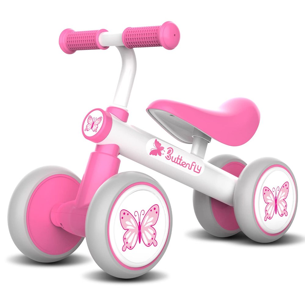 Wdmiya Baby Balance Bike 1 Year Old, Toddler Bike for One Year Old Girl Birthday Gift, 1-3 Years Toddler First Bike with No Pedal & Silence Wheels, Ride on Toy Gifts for 1 Year Old Girl