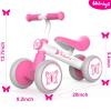 Wdmiya Baby Balance Bike 1 Year Old, Toddler Bike for One Year Old Girl Birthday Gift, 1-3 Years Toddler First Bike with No Pedal & Silence Wheels, Ride on Toy Gifts for 1 Year Old Girl view 3