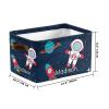 Deven Astronaut Space Rocket Ship Personalized Large Storage Baskets for Organizing Shelves with Handle,Closet Decorative Storage Bins for Toy, Bathroom,Nursery,Home 2 Pack view 3