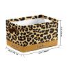 Deven Leopard Print Personalized Large Storage Baskets for Organizing Shelves with Handle,Closet Decorative Storage Bins for Toy, Bathroom,Nursery,Home 1 Pack view 3