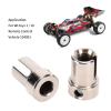 RiToEasysports 1 Pair RC Center Wheel Axle Iron RC Drive Shaft Cup for WLtoys 1/10 Remote Control Vehicle 104001 Car Model Accessory view 2