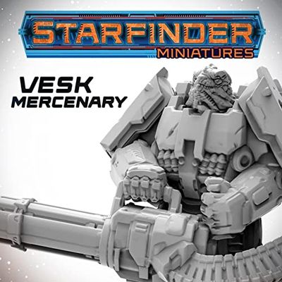Archon Studio Starfinder Miniatures Vesk Mercenary 1 Piece 32MM Unpainted Unassembled Designed for Starfinder