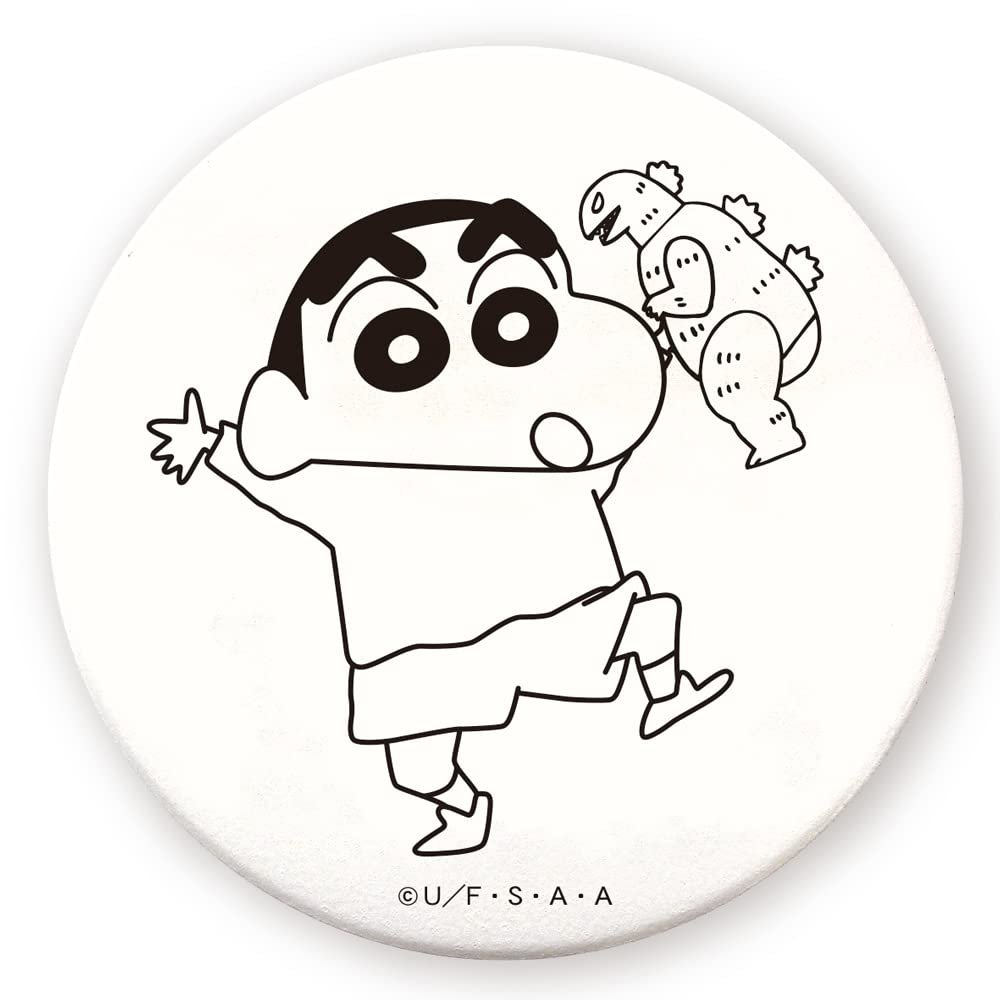 Tees Factory Crayon Shin-chan KS-5542170KS Coloring Can Badge Large Kaiju Silimalushi Approx. Diameter 3.0 x Depth 0.3 inches (7.5 x 0.7 cm)