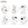 Tees Factory Crayon Shin-chan Coloring Can Badge Large Burizaemon Approx. 3.0 x D 0.3 inches (7.5 x 0.7 cm) KS-5542172BU view 4