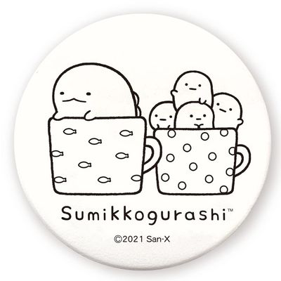 Tees Factory SG-5542185TT Sumikko Gurashi Coloring Can Badge, Large, Tokage & Tapioka, Approx. Diameter 3.0 x Depth 0.3 inches (7.5 x 0.7 cm)