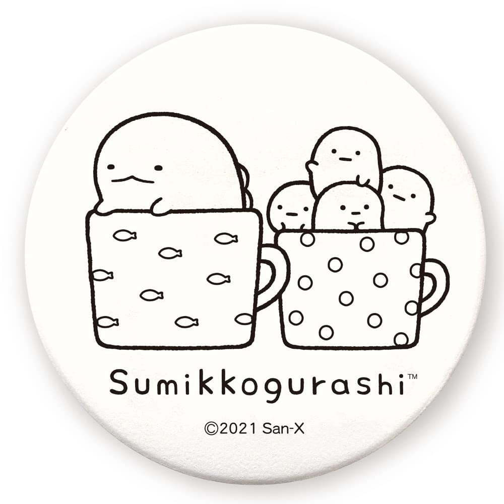 Tees Factory SG-5542185TT Sumikko Gurashi Coloring Can Badge, Large, Tokage & Tapioka, Approx. Diameter 3.0 x Depth 0.3 inches (7.5 x 0.7 cm)