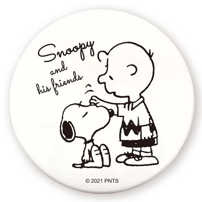 Tees Factory Snoopy Coloring Can Badge Large Charlie Brown Approx. Diameter 3.0 x Depth 0.3 inches (7.5 x 0.7 cm) SN-5542193CB