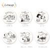 Tees Factory Snoopy Coloring Can Badge Large Charlie Brown Approx. Diameter 3.0 x Depth 0.3 inches (7.5 x 0.7 cm) SN-5542193CB view 4