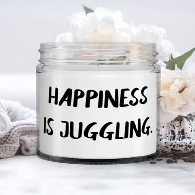 Cheap Juggling Gifts, Happiness is Juggling., Juggling Candle From