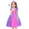 Acecharming Rapunzel Princess Dress Girls Cosplay Costume Kids Floral Puffy Dresses for Summer Pageant Fancy Dress Up Party view 2