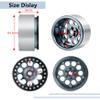 Maleonn 4PCS RC Aluminum Alloy 2.2 Beadlock Wheels 35mm Metal Wheel Hubs Set for 1/10 Scale SCX10 D90 Wraith 90048 90018 RR10 RC Crawler Car Accessories, Titanium and Black view 3