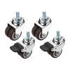 GAXQFEI 4Pcs Swivelers,Rubberers Wheels,Movingersllerers,Lockablenitureers,Double Wheels,Floor Protection/2Swivel+2Brake/50Mm/2In view 1