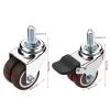 GAXQFEI 4Pcs Swivelers,Rubberers Wheels,Movingersllerers,Lockablenitureers,Double Wheels,Floor Protection/2Swivel+2Brake/50Mm/2In view 2