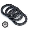 Maleonn 4PCS RC Aluminum Alloy 1.9 Beadlock Wheel Rings Replacement Rings for 1/10 Scale SCX10 D90 Wraith 90048 90018 RR10 RC Crawler Car Accessories, Matte Black view 1