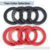 Maleonn 4PCS RC Aluminum Alloy 1.9 Beadlock Wheel Rings Replacement Rings for 1/10 Scale SCX10 D90 Wraith 90048 90018 RR10 RC Crawler Car Accessories, Matte Black view 4