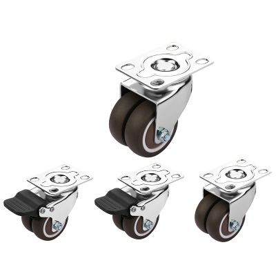 GAXQFEI Smallor Wheels,Swivelers,Transportationers,Brakeers,Trolleyors,Bea80Kg,for Indoor/Outdoornitureor/2Swivel+2Brake/50Mm/2In