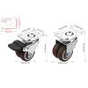 GAXQFEI Smallor Wheels,Swivelers,Transportationers,Brakeers,Trolleyors,Bea80Kg,for Indoor/Outdoornitureor/2Swivel+2Brake/50Mm/2In view 2