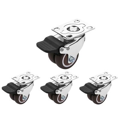 GAXQFEI Smallor Wheels,Swivelers,Transportationers,Brakeers,Trolleyors,Bea80Kg,for Indoor/Outdoornitureor/4Brake/50Mm/2In