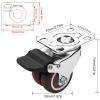 GAXQFEI Smallor Wheels,Swivelers,Transportationers,Brakeers,Trolleyors,Bea80Kg,for Indoor/Outdoornitureor/4Brake/50Mm/2In view 2