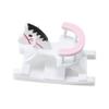 Dollhouse Miniature Rocking Horse Chair 1:12 Scale Wooden Accessories Cute Cockhorse Dollhouse Furniture Decoration Model Baby Room (Pink) view 2