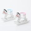 Dollhouse Miniature Rocking Horse Chair 1:12 Scale Wooden Accessories Cute Cockhorse Dollhouse Furniture Decoration Model Baby Room (Pink) view 4