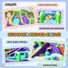AirMyFun Water Bounce House Inflatable Bounce House for Kids with Blower. Family Backyard Bouncy Castle with Fun Doorway Tunnel, Climbing Wall, Long Safe Return Curved Slide and Ball Shooting view 4