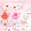 20pcs Rubber Ducks with Cards Gift Valentines Day Party Favors Small 2.36 Assorted Pink Red White Squeaky Duckies in Bulk with Love Heart Cards Treats Giveaways for Kids Cupcake Topper view 3