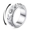 Magitaco Stainless Steel Spinner Rings Fidget Band Rings Moon Star Flower Butterfly Anxiety Rings for Women Men view 1