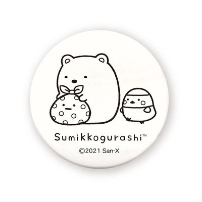 Tees Factory SG-5542187SI Sumikko Gurashi Coloring Can Badge, Small, Polar Bear, 2.2 x Depth 0.3 inches (5.6 x 0.7 cm)